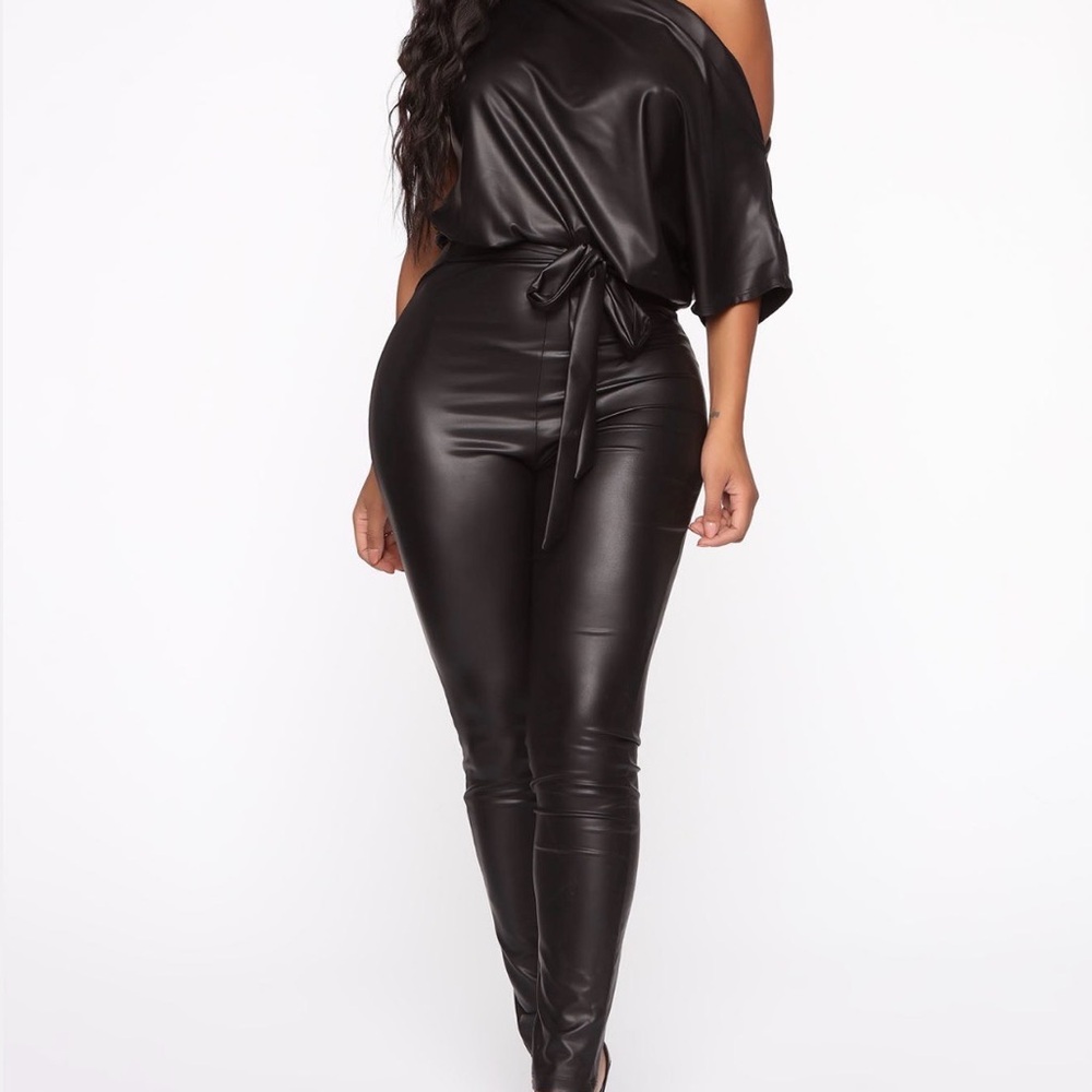 Fashion Nova Black Off-Shoulder Jumpsuit